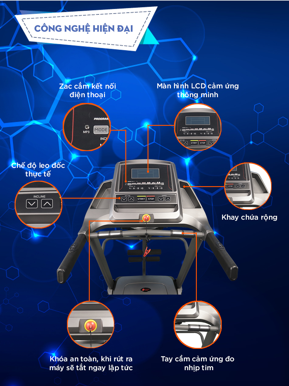 Máy chạy bộ Delux Treadmill MK-211 New 9